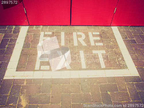 Image of Retro look Fire exit sign