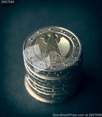 Image of Retro look Euro coins
