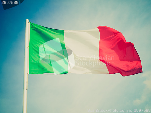 Image of Retro look Flag of Italy