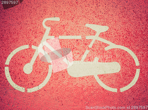 Image of Retro look Bike sign