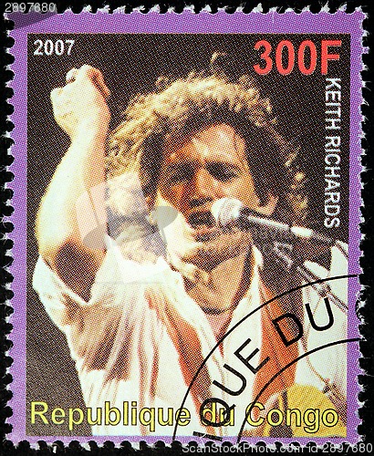 Image of Keith Richards Stamp