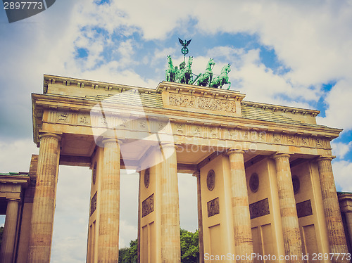 Image of Retro look Brandenburger Tor Berlin