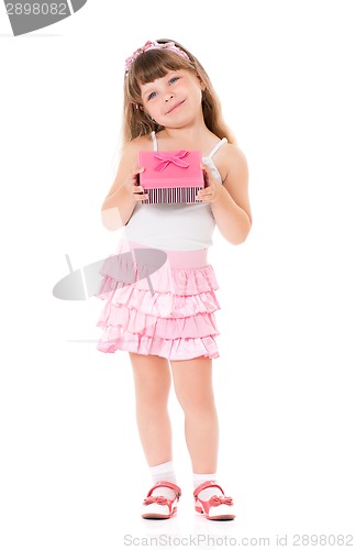 Image of Girl with gift box