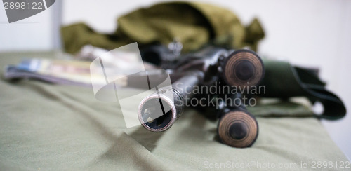 Image of Rifle and bullets