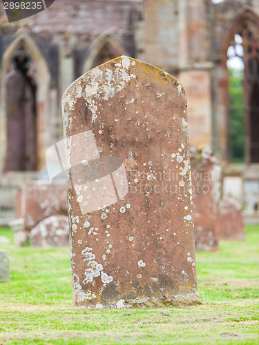 Image of Very old gravestone in the cemetery