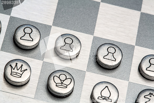 Image of metal chess