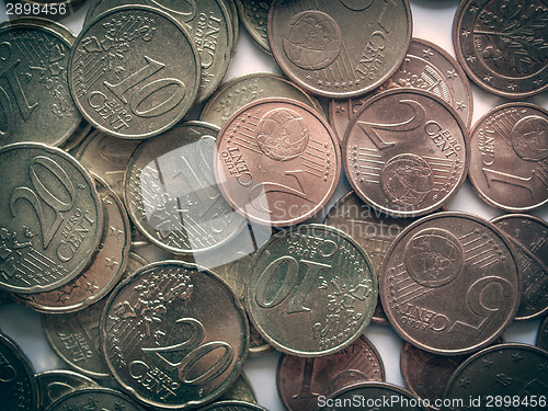 Image of Retro look Euro coins