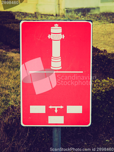 Image of Retro look Fire hydrant sign
