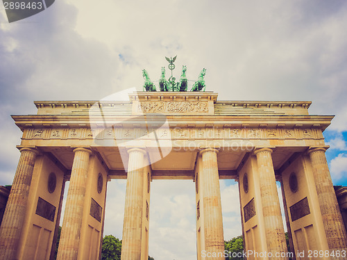 Image of Retro look Brandenburger Tor Berlin