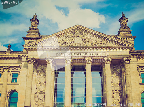 Image of Retro look Reichstag Berlin