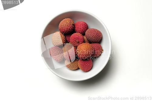 Image of Bowl of Chinese lychee fruit