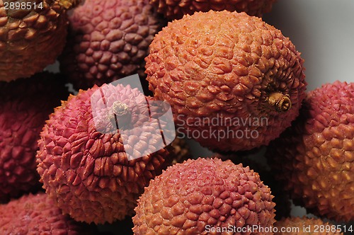 Image of Closeup of Chinese lychee fruit