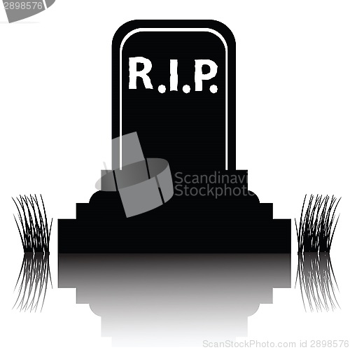 Image of gravestone detailed silhouette