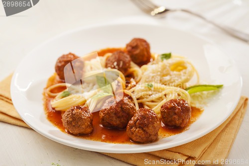 Image of Pasta with meatballs 