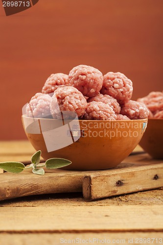Image of Raw meatballs