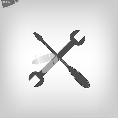 Image of Crossed tools