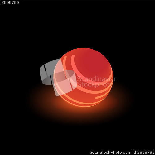 Image of Red luminous ball
