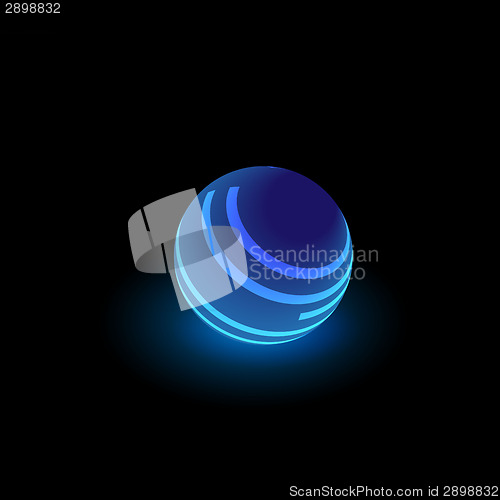 Image of Blue luminous ball