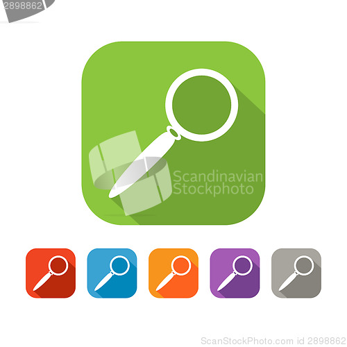 Image of Color set of flat search icon