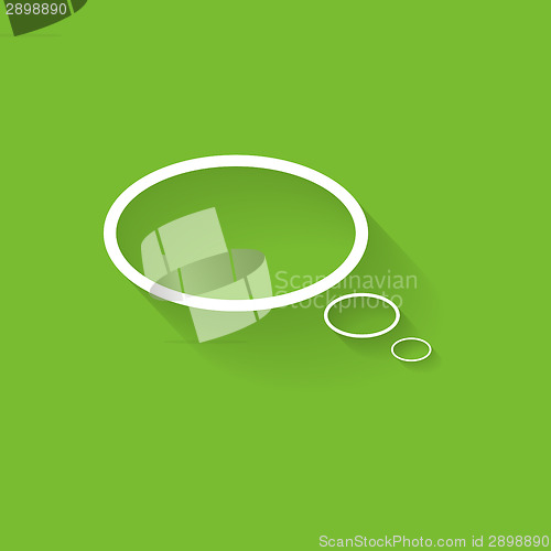Image of Speech bubble on green background