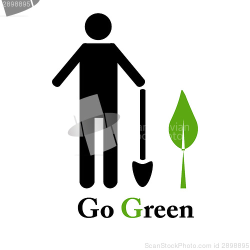 Image of Go green emblem