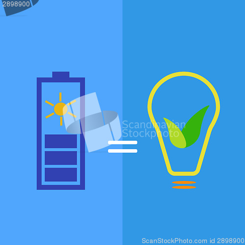 Image of Solar battery as eco-friendly source of energy