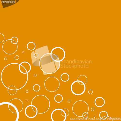 Image of Abstract background with white circles on orange