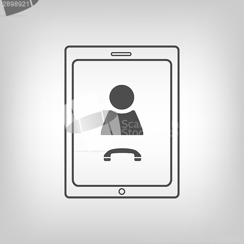 Image of Tablet PC with videochat image