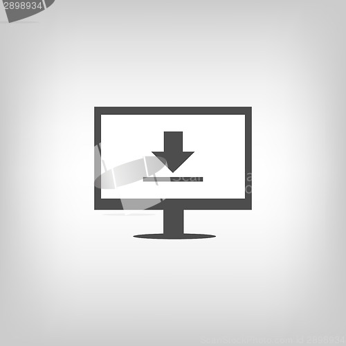 Image of Computer with uploading sign