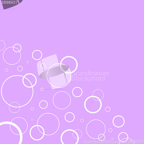 Image of Abstract background with white circles on pink