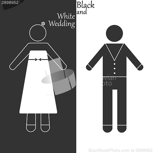 Image of Black-and-white wedding