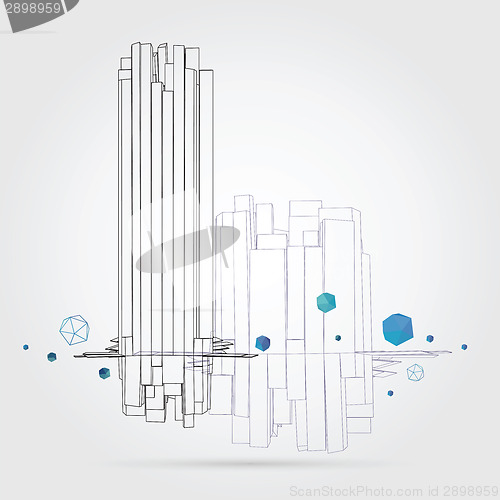 Image of Geometric background. 3D Vector.