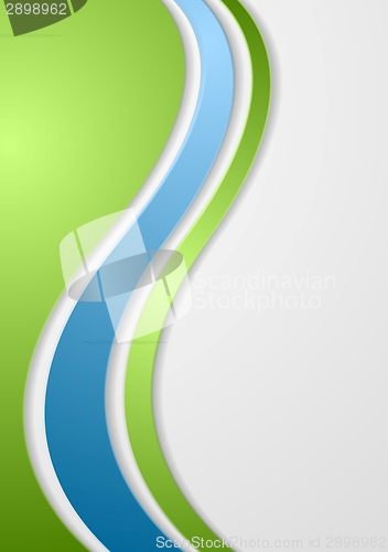 Image of Abstract bright corporate waves background