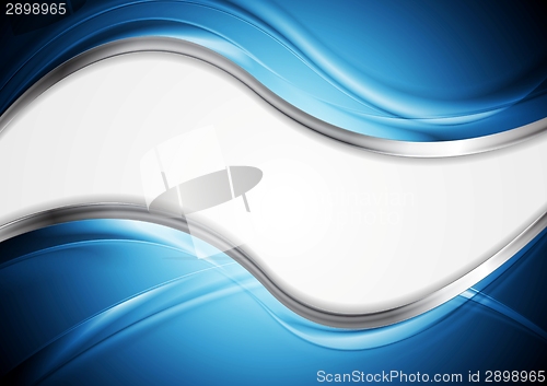 Image of Abstract wavy metallic design