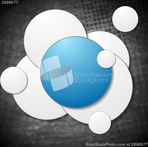 Image of Circles on grunge background