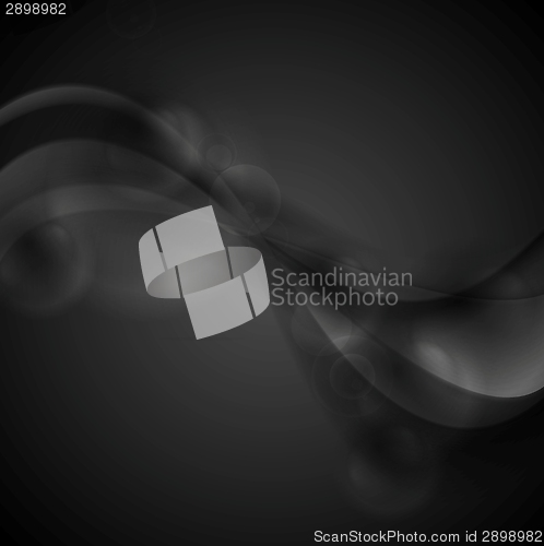 Image of Dark abstract shiny waves