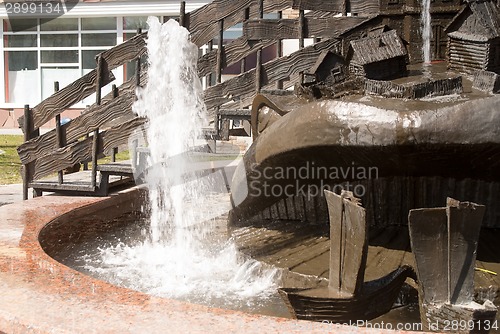 Image of The Wonderful yudo Fish whale fountain in Tobolsk