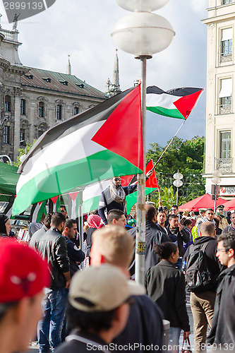 Image of The demonstration in the center of a major European city
