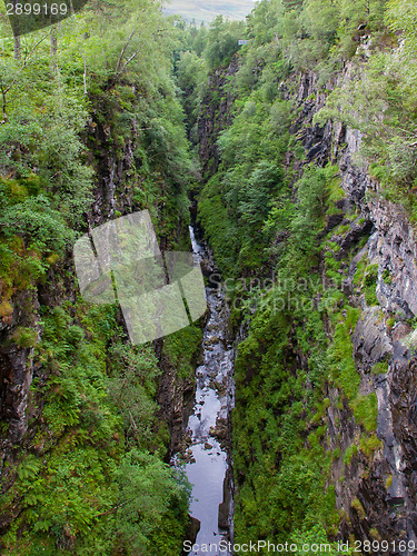 Image of Valey with waterfall in the mountains