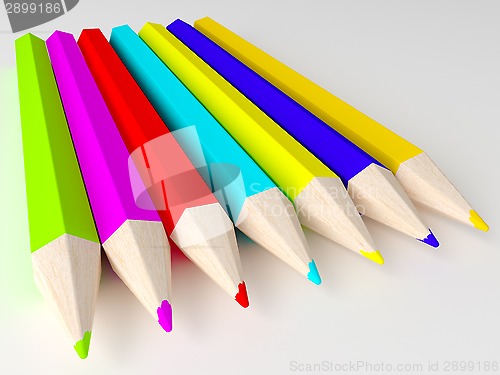 Image of different colors Pencils