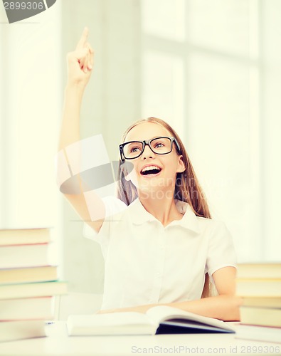 Image of student girl studying at school