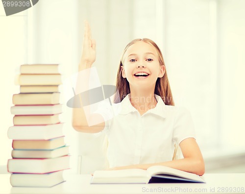 Image of student girl studying at school