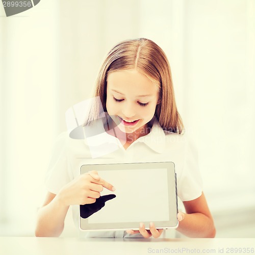Image of girl with tablet pc at school