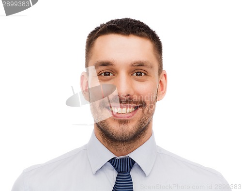 Image of portrait of smiling businessman