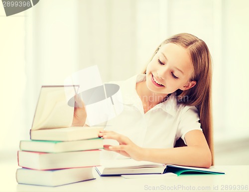 Image of student girl studying at school
