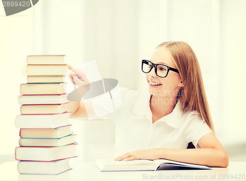 Image of student girl studying at school