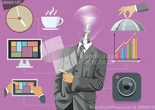 Image of Flat Background With People