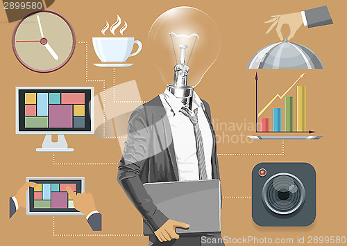 Image of Flat Background With People