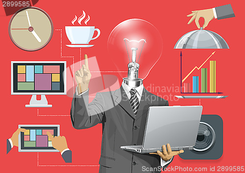 Image of Flat Background With People