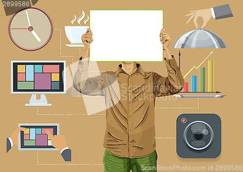 Image of Flat Background With People